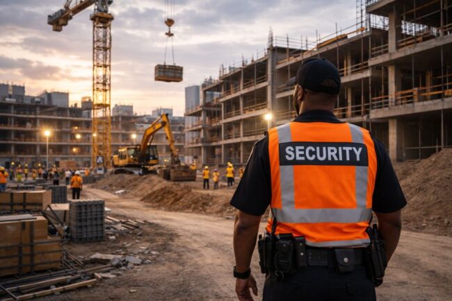 Construction site security guard services in LA