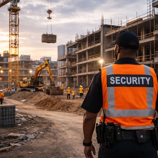 Construction site security guard services in LA