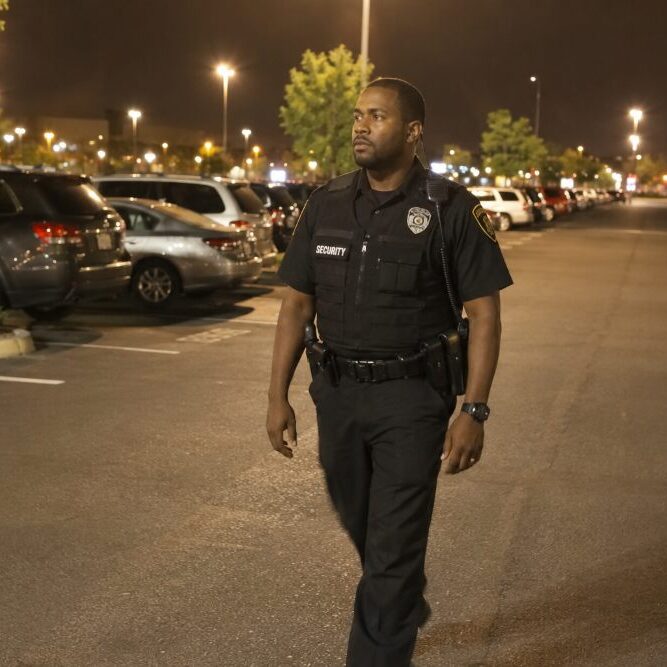 Parking lot security guard services