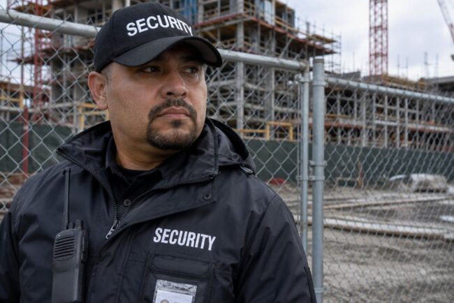 Security guards for construction sites